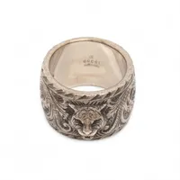 グッチ タイガーヘッド リング 14 925 15.3g シルバー