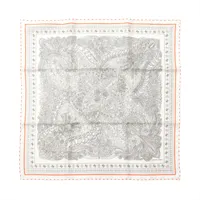 エルメス カレ55 Le Jardin de la Maharani マハラニの庭 スカーフ シルク ホワイト