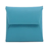 エルメス バスティア ヴォーマダム コインケース ターコイズ シルバー金具 W:2024年