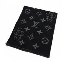 ヴィトン M77973 エシャルプ モノグラム ヴィヴィエンヌ マフラー ウール ブラック