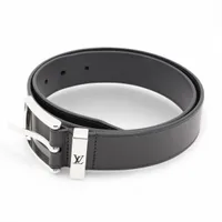 ヴィトン M8201 サンチュール ポンヌフ BC1235 ベルト 85 メタル×レザー ブラック