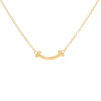 ティファニー Tスマイル ミニ ネックレス 750(YG) 2.3g