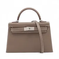 エルメス ミニケリー2 20 セリエ ヴォーエプソン エトゥープ シルバー金具 K:2025年