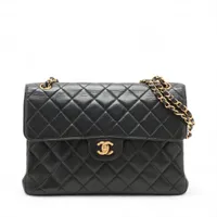 シャネル マトラッセ ラムスキン チェーンショルダーバッグ ダブルフェイス ブラック ゴールド金具 4番台