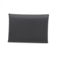 エルメス カルヴィ デュオ ヴォーエプソン コインケース ブラック シルバー金具 W:2024年