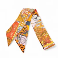 エルメス ツイリー ANIMAPOLIS アニマポリス スカーフ シルク オレンジ