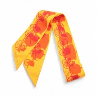 エルメス ツイリー Rayons X スカーフ シルク オレンジ