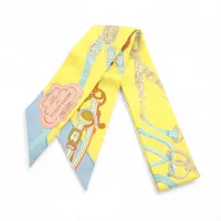 エルメス ツイリー BRIDES de GALA 式典用馬勒 スカーフ シルク イエロー