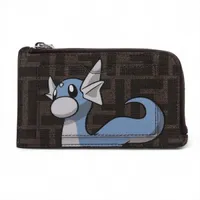 フェンディ×ポケモン ズッカ ミニリュウ 8M0489 PVC×レザー フラグメントケース ブルー×ブラウン