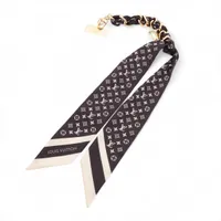 ヴィトン M03274 バッグチャーム＆フォンストラップ モノグラム シルエット BY4265 チャーム GP×シルク ブラック×ゴールド 2025秋冬ウィメンズ·コレクション