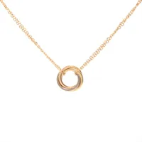 カルティエ スウィートトリニティ ネックレス 750(YG×PG×WG) 3.3g