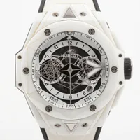 ウブロ ビッグバン サンブルー 418.HX.2001.RX.MXM21 CE×TI TI×ラバー AT スケルトン文字盤