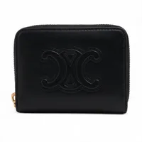 セリーヌ トリオンフ レザー コインケース ブラック