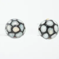 シャネル ココマーク 98P イヤリング(両耳用) GP×レジン ゴールド×ブラック