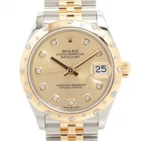 ロレックス デイトジャスト31 278343RBR SS×YG SS×YG AT シャンパン文字盤