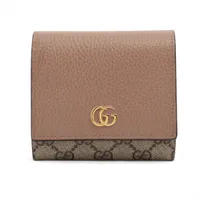 グッチ GGマーモント 598587 レザー コンパクトウォレット ベージュ