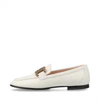 トッズ ケイト レザー ローファー 35 レディース ホワイト ソール全体補修 袋 箱あり