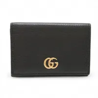 グッチ GGマーモント 474748 レザー カードケース ブラック