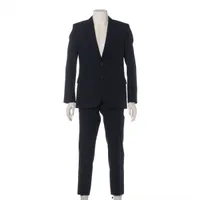 サンローランパリ 16年 ウール×モヘヤ セットアップ 48 メンズ ネイビー  398837 裾直し有