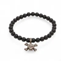 ローリーロドキン ブレスレット 925 12.2g スカル ストーンに小傷あり