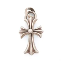 クロムハーツ スモールCHクロス Wベイル ペンダントトップ 925 23.9g キズ 刻印薄れ