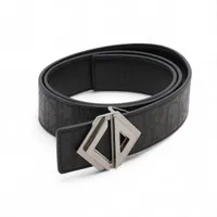 ディオール CDダイヤモンド ベルト 90 メタル×レザー ブラック オブリークギャラクシー