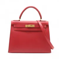 エルメス ケリー28 セリエ クシュベル ルージュヴィフ ゴールド金具 ○Z:1996年