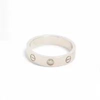 カルティエ ミニラブ 1P ダイヤ リング 750(WG) 4.9g 53