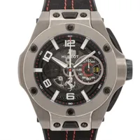 ウブロ ビッグバン ウニコ フェラーリ チタニウ 世界限定1000本 402.NX.0123.WR TI TI×ラバー AT スケルトン文字盤