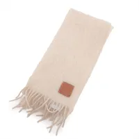 ロエベ アナグラム マフラー モヘヤ×ウール×ナイロン アイボリー