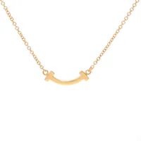 ティファニー Tスマイル ミニ ネックレス 750(PG) 2.3g