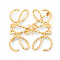 ロエベ アナグラム ブローチ GP ゴールド