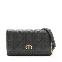 クリスチャンディオール カナージュ レザー ウエストポーチ ブラック