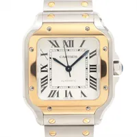 カルティエ サントス ドゥ カルティエ MM W2SA0016 SS×YG SS×YG AT シルバー文字盤