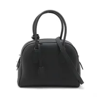 ザロウ インディア10 レザー 2WAYハンドバッグ ブラック