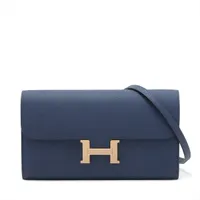 エルメス コンスタンスロング トゥーゴー ヴォーエプソン ブルーサフィール ゴールド金具 W:2024年