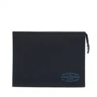 ヴィトン タイガ ポシェット ヴォワヤージュ MM M30397 ネイビーxブルー