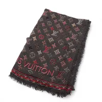 ヴィトン M70830 エシャルプ モノグラム クラシック FF0138 ストール シルク ブラウン