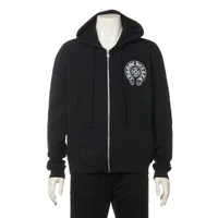 クロムハーツ パーカー コットン サイズXS ブラック ホースシュー 東京限定 スレ 色褪せ 金具にキズあり