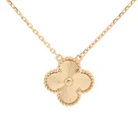 ヴァンクリーフ&アーペル ヴィンテージアルハンブラ ギョーシェ ネックレス 750(YG) 6.5g