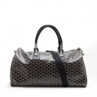 ゴヤール クロワジュール PVCxレザー 2WAYボストンバッグ ブラック