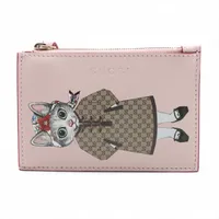 グッチ×ヒグチユウコ 847921 レザー フラグメントケース ピンク