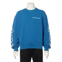 クロムハーツ マッティボーイ スウェット コットン PPO SPACE ブルー サイズM タグカット フレグランス臭 首元穴あき プリント割れあり