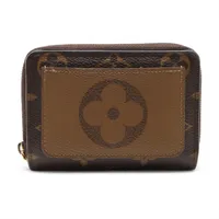 ヴィトン モノグラムリバース ポルトフォイユ ルー M81461 ブラウン コンパクトウォレット RFID反応あり