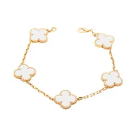 ヴァンクリーフ&アーペル ヴィンテージアルハンブラ 5P シェル ブレスレット 750(YG) 12.2g