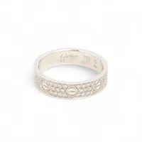 カルティエ ラブ パヴェ ダイヤ リング 750(WG) 4.7g 53