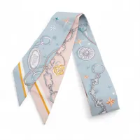 エルメス ツイリー C'EST LA FETE セラフェット スカーフ シルク ブルー