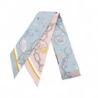 エルメス ツイリー C'EST LA FETE セラフェット スカーフ シルク ブルー