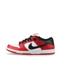 ナイキ SB DUNK LOW PRO レザー スニーカー 27.5cm メンズ レッド×ホワイト BQ6817-600