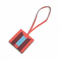 エルメス レトルオカレ チャーム ヴォーエプソン レッド×ブルー